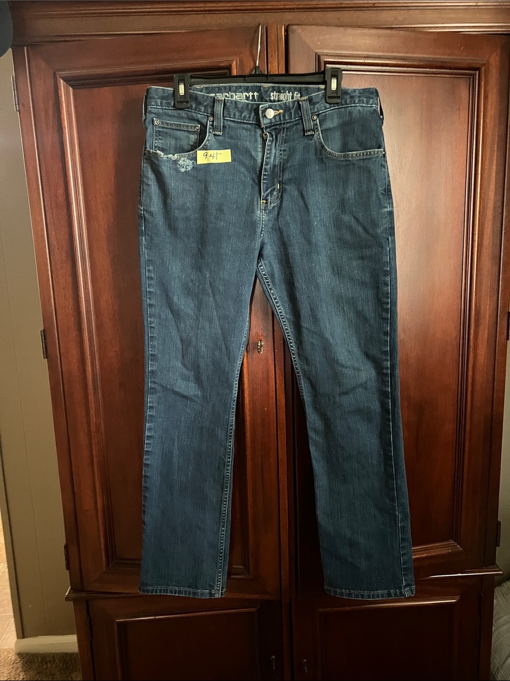 Carhartt Men’s Straight Jeans in Deep Indigo Size 34X30